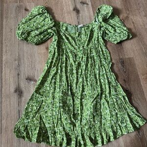 Reformation Samantha Green Green Mini Dress Size XS